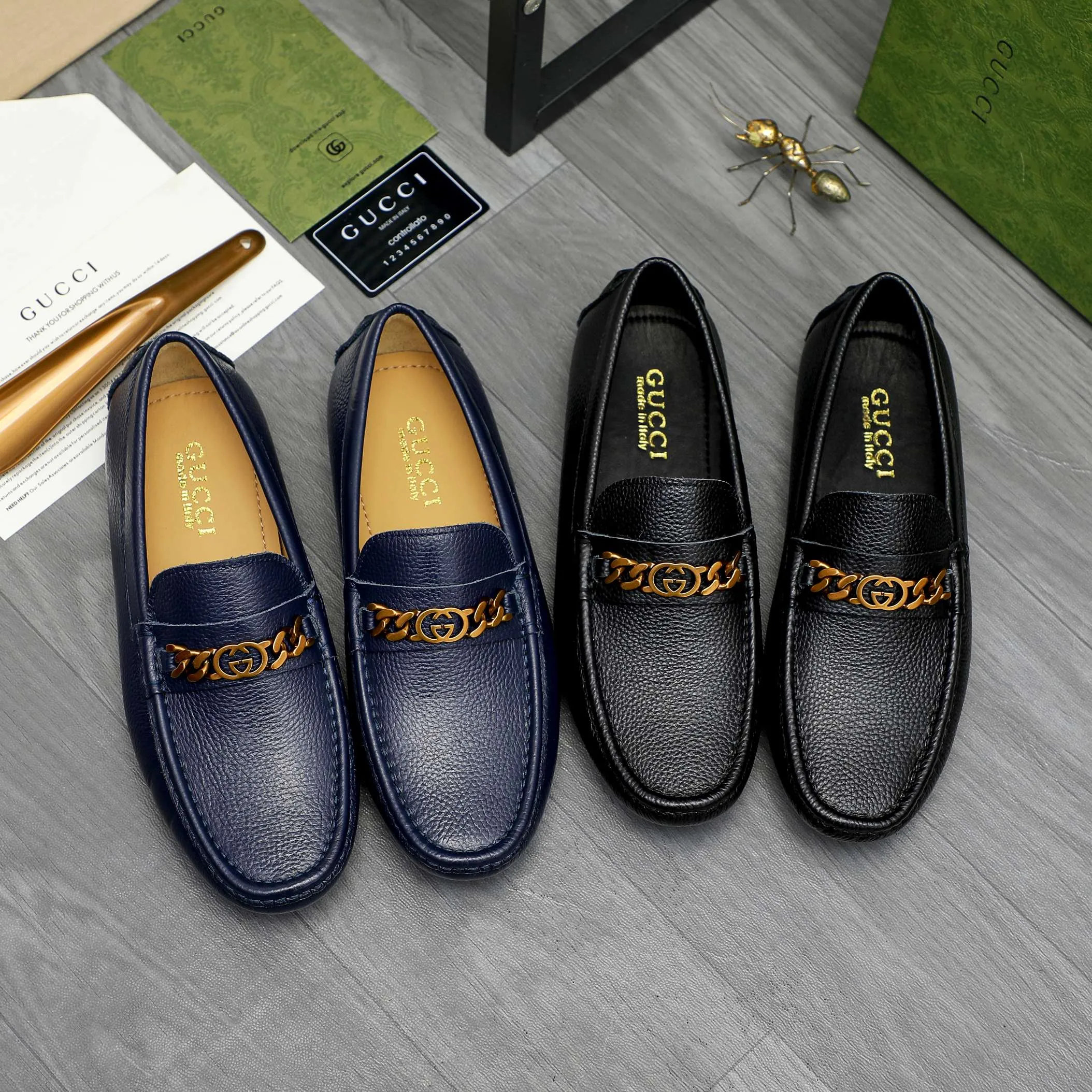 Men's shoes 💰p420 Product trademark: GUCCI (Gucci) casual slip-on men's shoes Regular size: 38-44 Product materials: Selected pebbled cowhide upper, sheepskin lining, rubber outsole